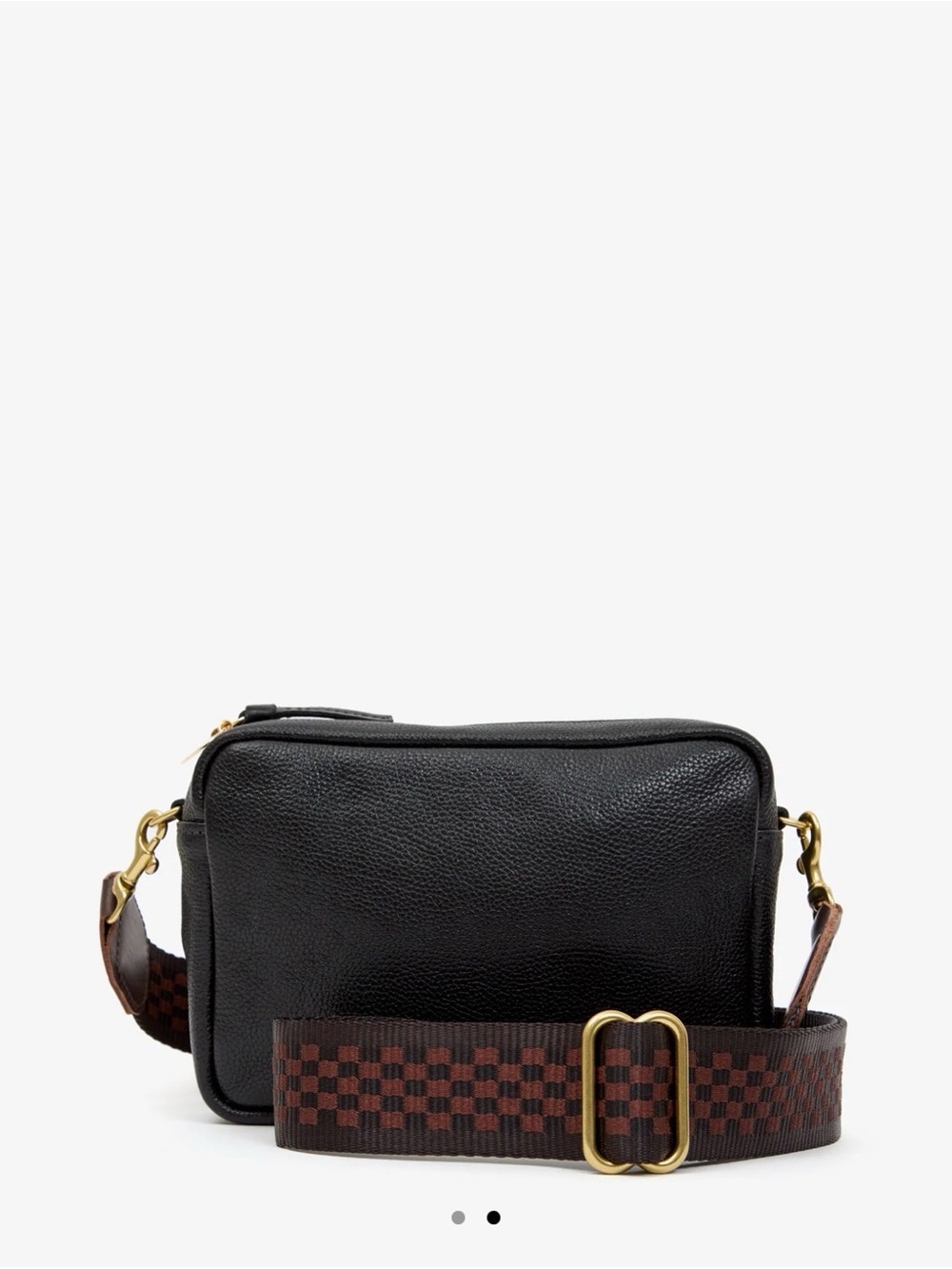 Clare V adjustable crossbody strap chocolate checkered NWT $125 - Picture 5 of 7